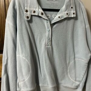 Light Blue Snap Button Pullover